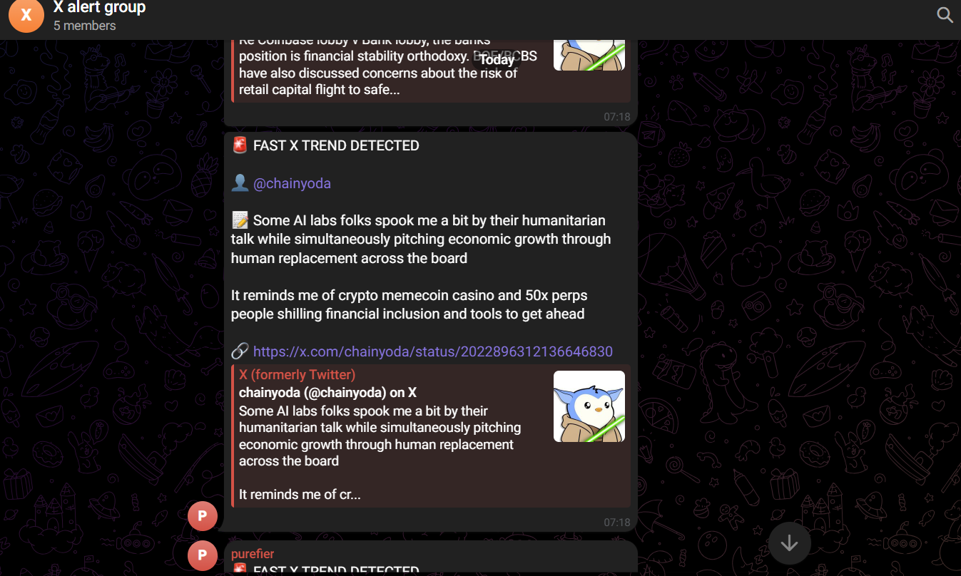 X Tweet Tracker screenshot